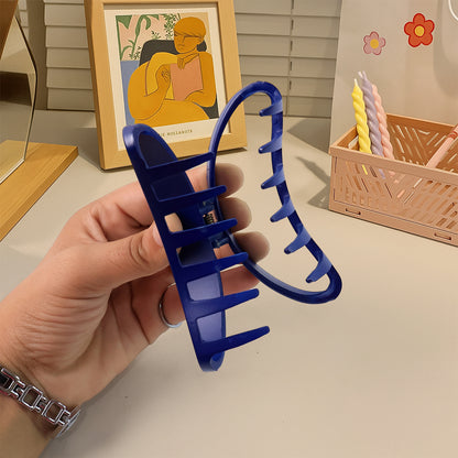 Set of 12 Wukusy plastic hair clamps with simple matte finish, secure hair firmly as stylish hair barrettes.