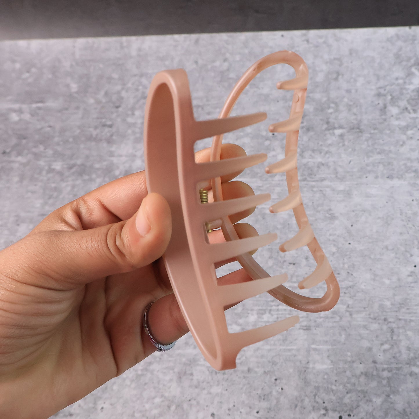 Set of 12 Wukusy plastic hair clamps with matte finish, simple hair barrettes and grip clamps for styling and securing hair.