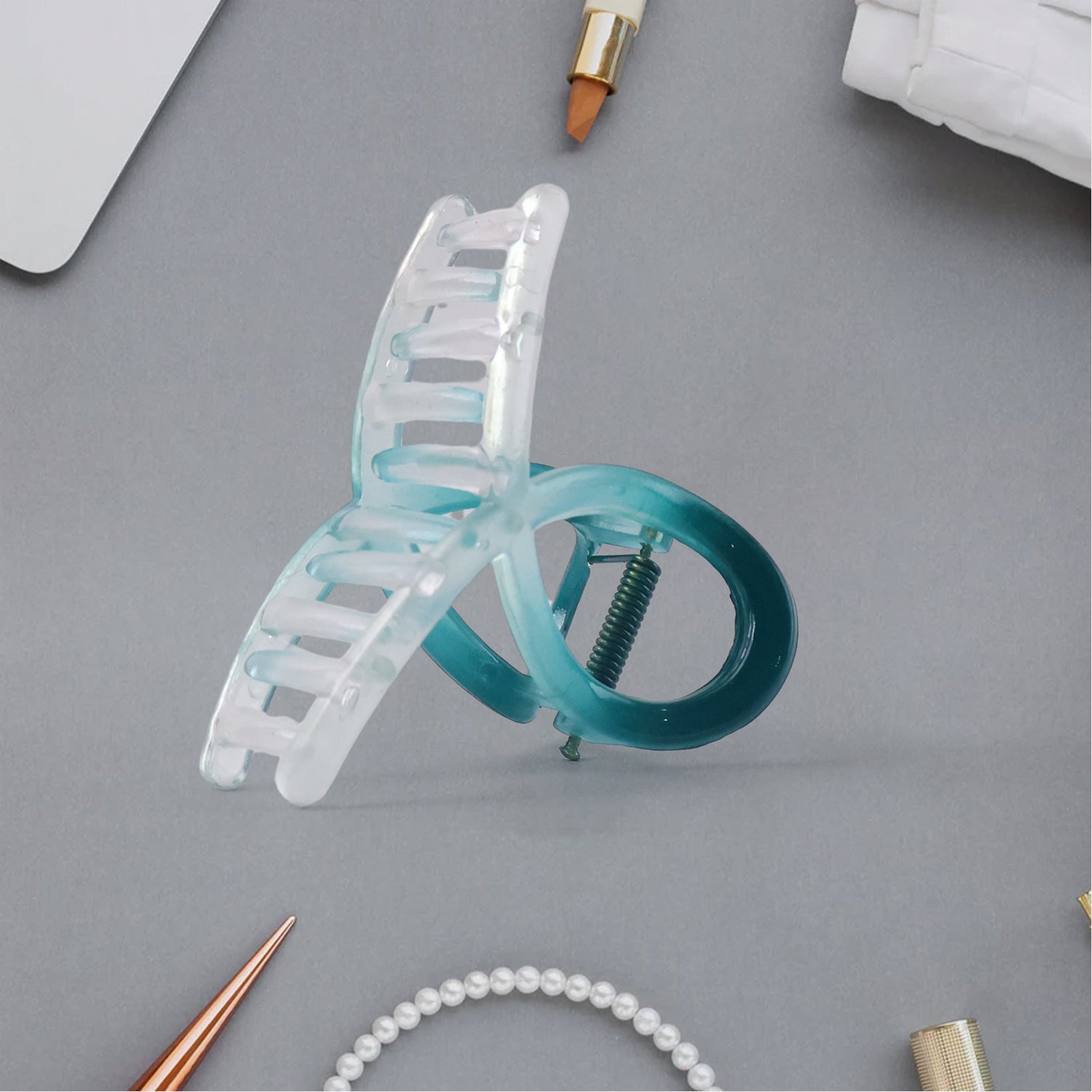 Set of 12 Wukusy plastic hair clamps with simple matte finish, versatile hair barrettes in mixed designs for styling and securing hair.