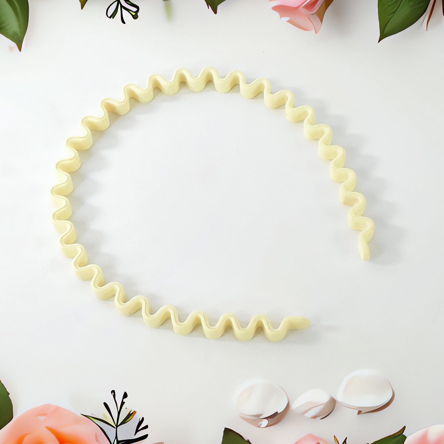 Wukusy plastic simple headband with comb design, lightweight hairband for styling and hair management.