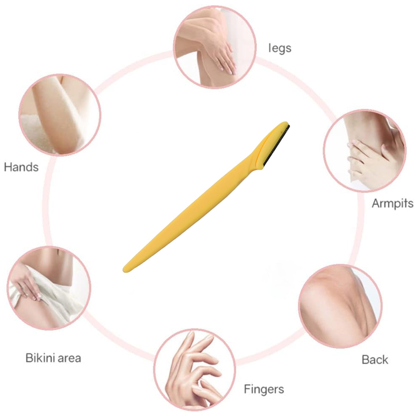 Wukusy Precision Facial Eyebrow Razor and Trimmer for shaping eyebrows and removing facial hair, compact and easy to use.