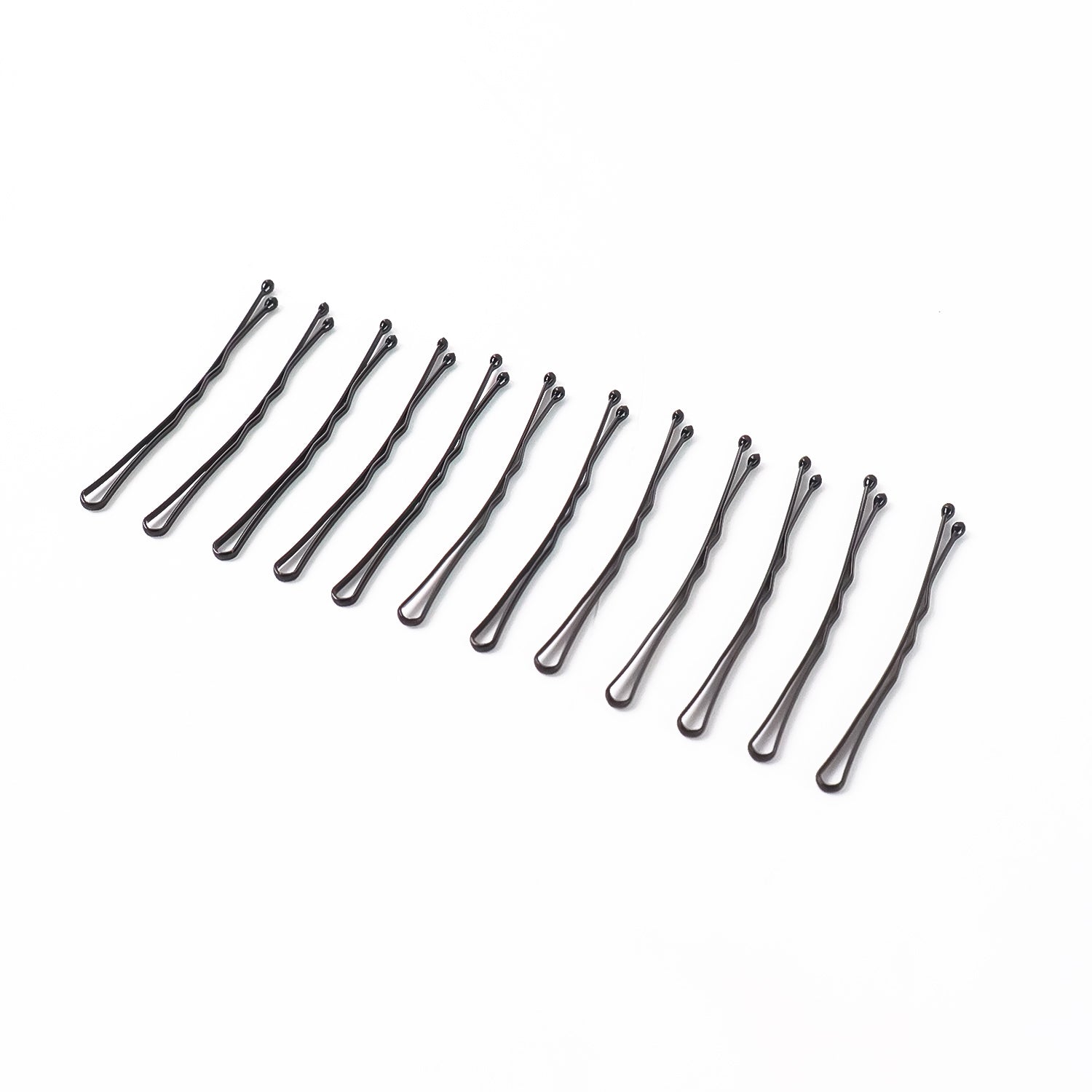 Set of 12 Wukusy premium hair bobby pins, classic metal hair accessories for styling and securing hair.