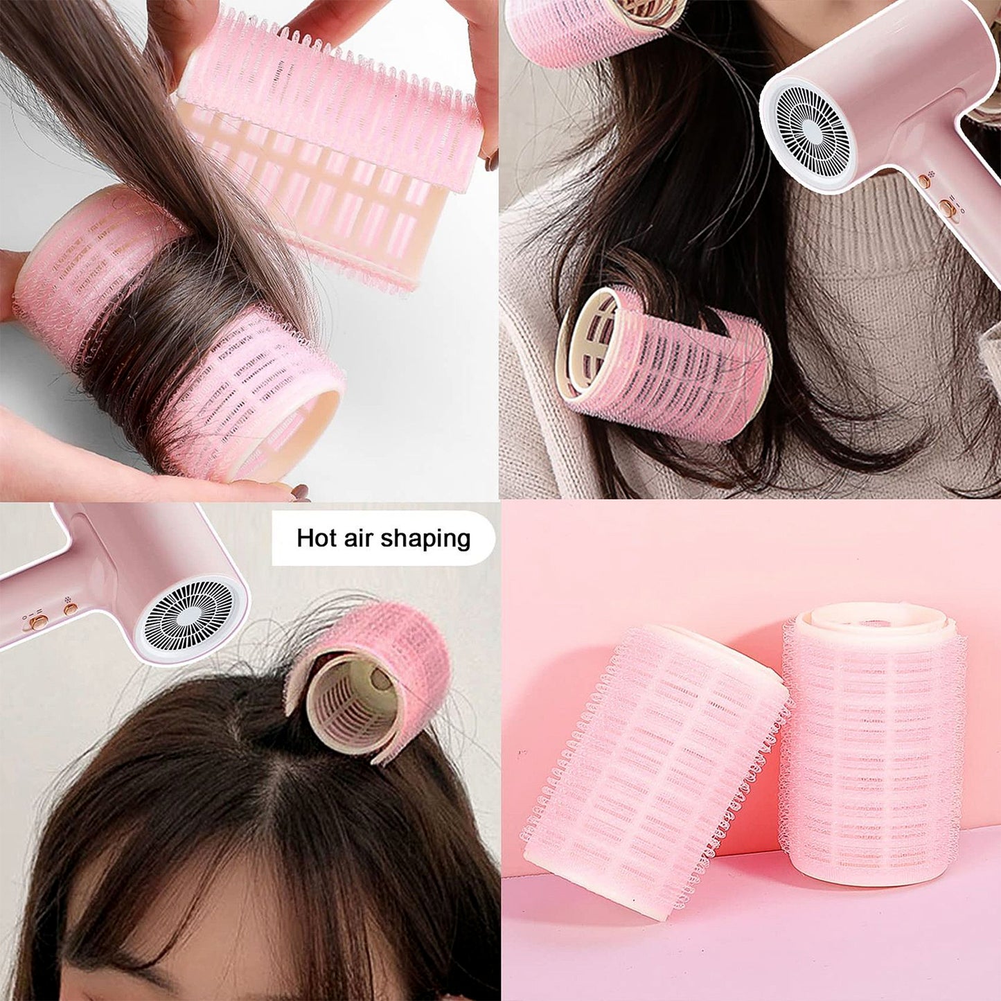 Wukusy premium self-grip Velcro hair rollers set for easy styling and volume in health and beauty hair care.