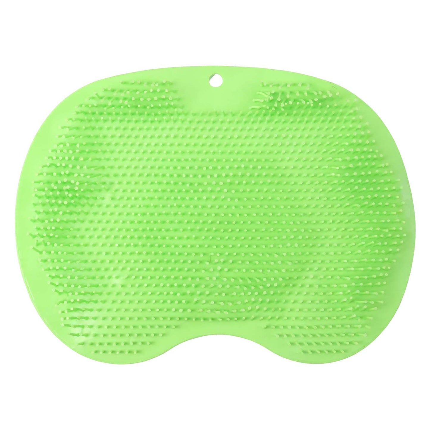 Purple silicone bath massage cushion with suction cups and exfoliating foot scrubber mat for relaxing foot care by Wukusy.
