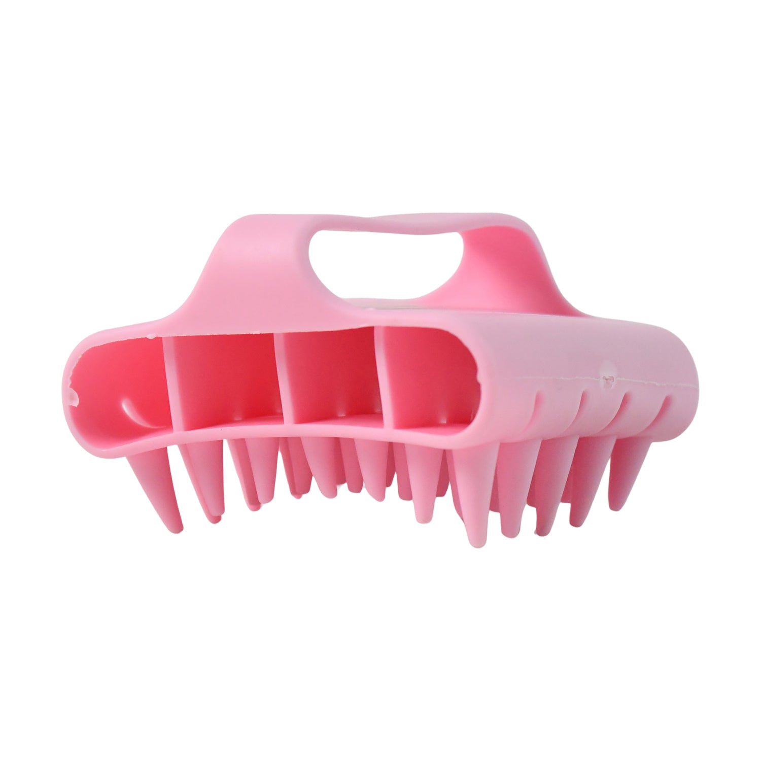Wukusy scalp massager shampoo brush with soft silicone bristles and handle for gentle hair washing and scalp massage.