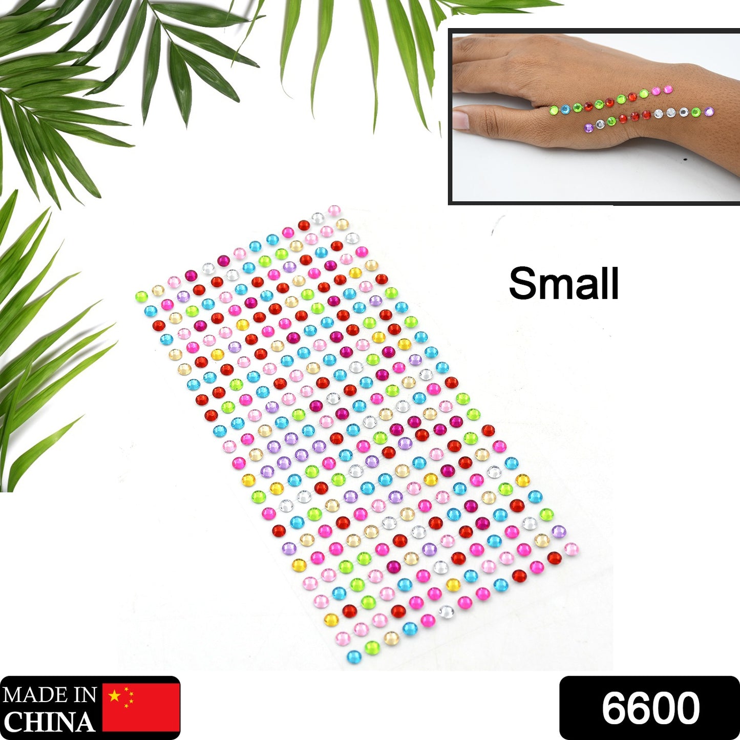 Wukusy self-adhesive multi-size shining stones and crystals for art, craft, phone decoration, jewelry, and creative projects.