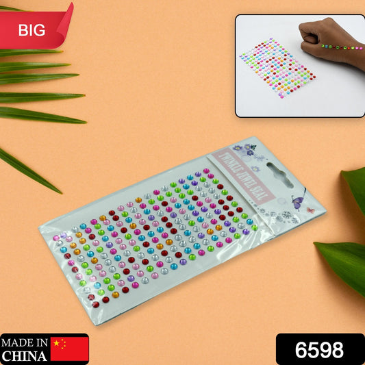 Wukusy self-adhesive shining crystals stickers in various shapes and sizes for art, craft, jewelry, and mobile phone decoration.