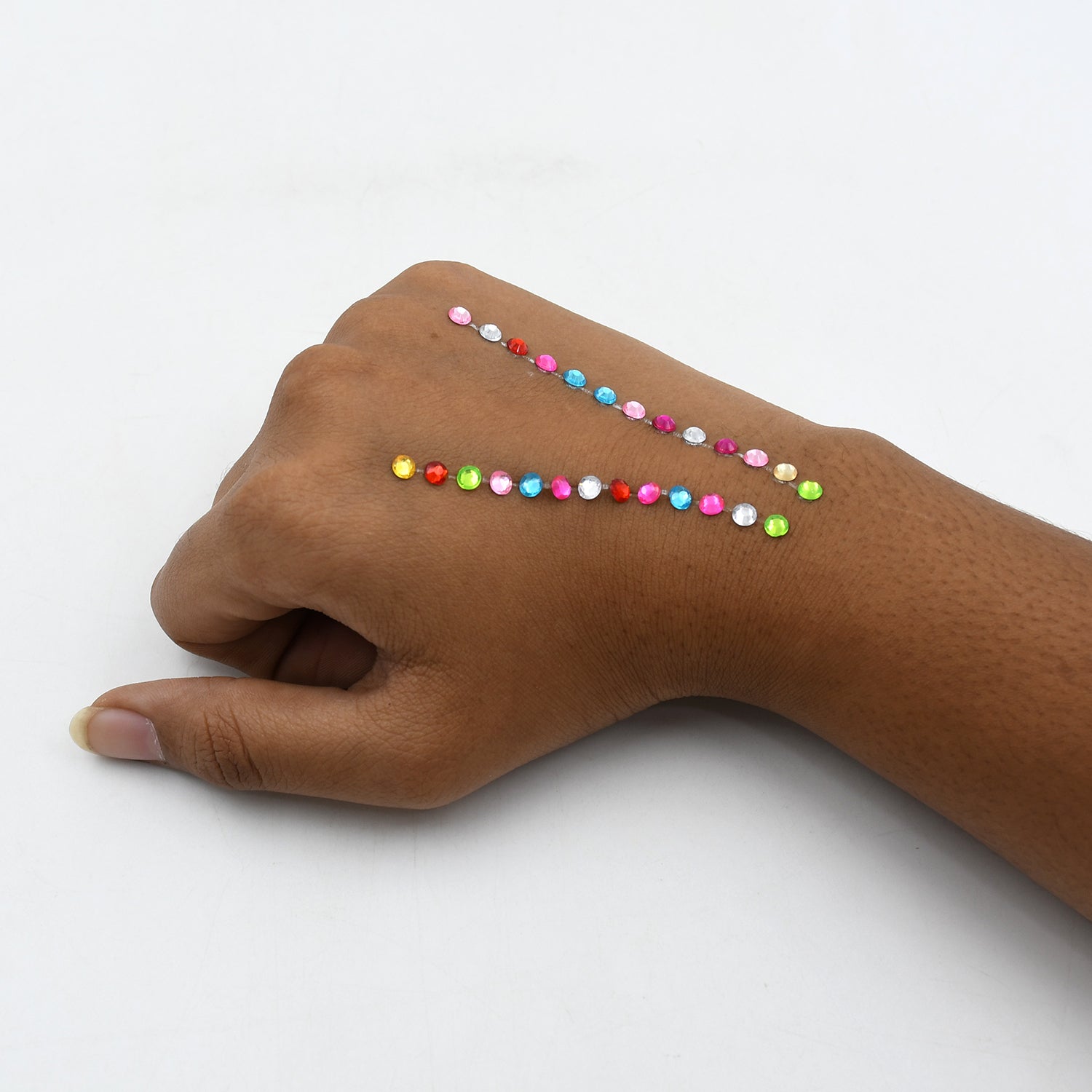 Wukusy self-adhesive shining crystal stones in various shapes and sizes for art, jewelry, phone decoration, and creative projects.