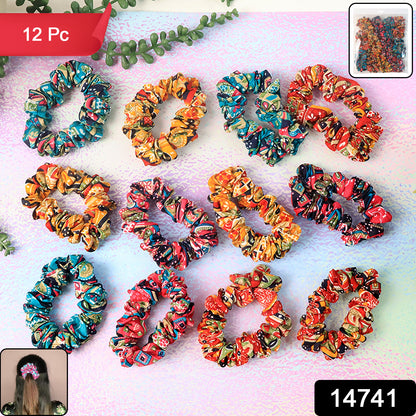 Set of 12 Wukusy printed fabric hairbands with stylish designs, perfect for hair styling and accessories.
