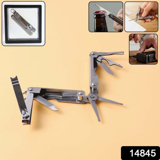 Wukusy stainless steel 8-in-1 multipurpose pocket tool kit with compact design for health and beauty use.