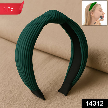 Wukusy women's ribbed texture knot design hairband in mixed styles, made of soft fabric for stylish hair accessory.