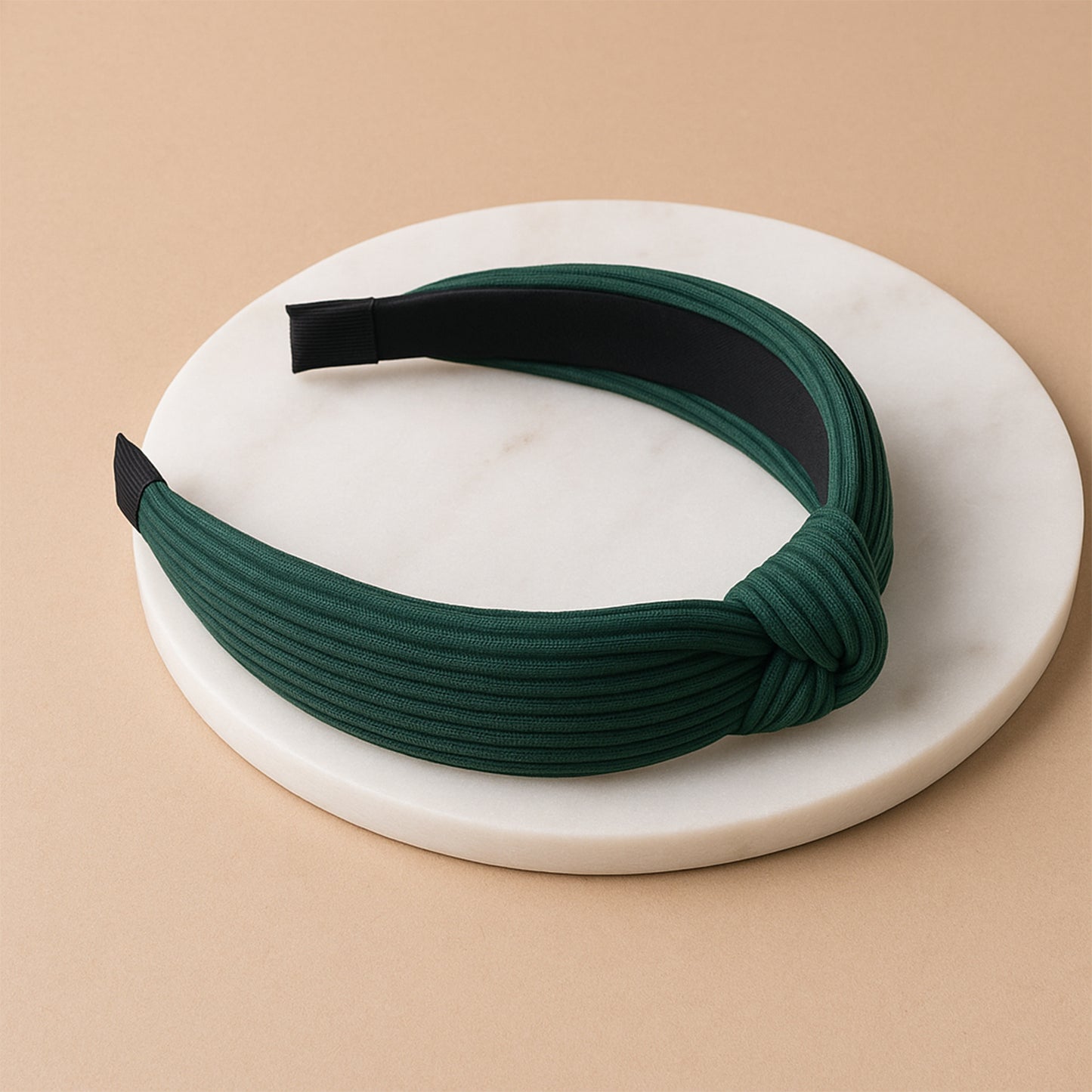 Wukusy women's ribbed texture knot design hairband in mixed patterns, stylish accessory for health and beauty.