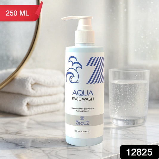 Wukusy Zequz Hydrating Aqua Face Wash in 250 ml bottle, gentle skincare product for clean, refreshed skin.