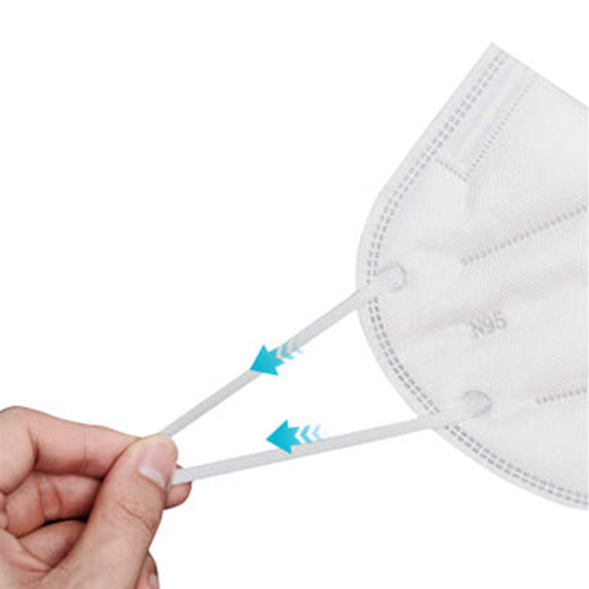 Wukusy N95 reusable and washable health care face mask with anti-pollution and virus protection, black with adjustable ear loops.