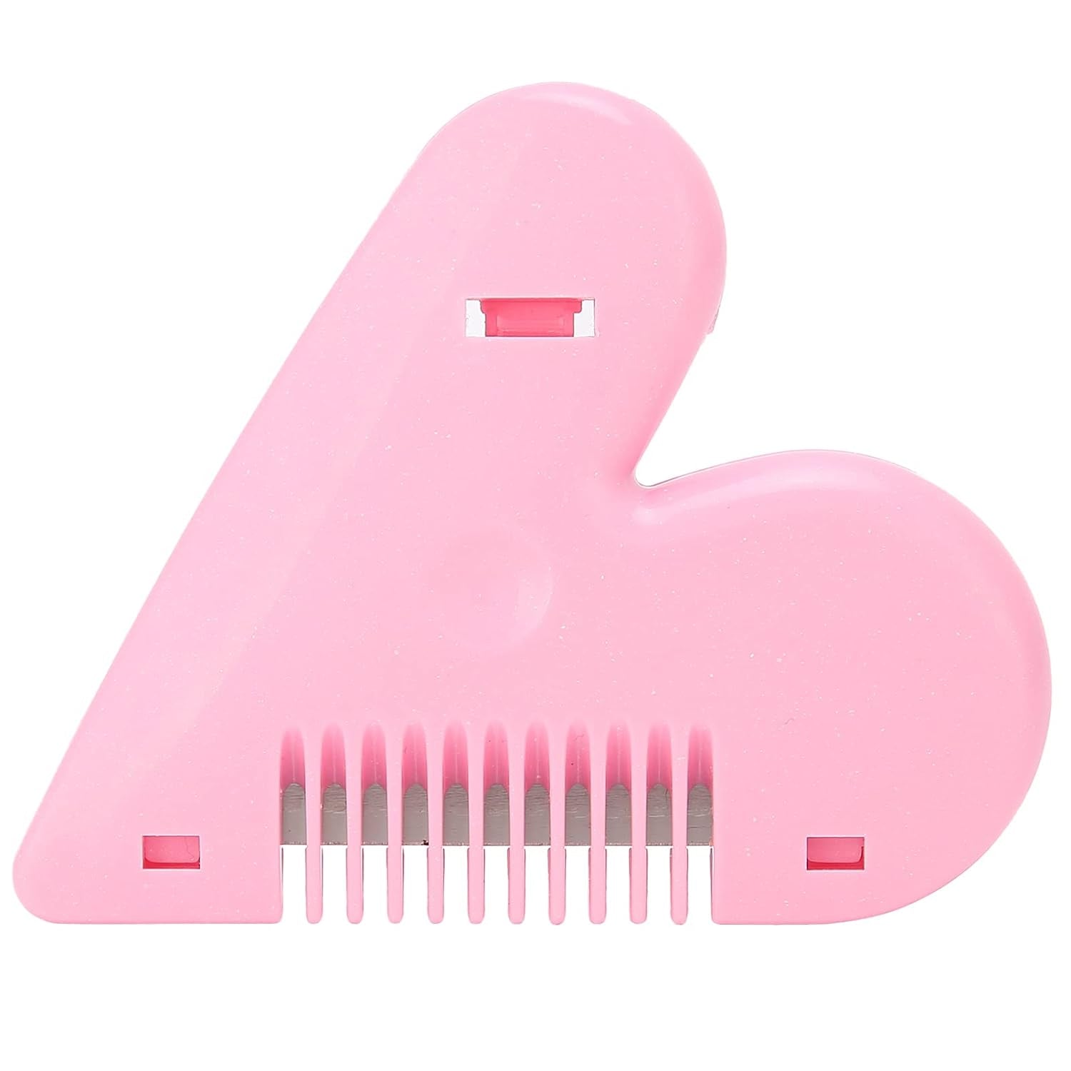 Wukusy heart-shaped plastic hair cutting scissors for baby girls, lightweight, stainless steel, double-edged, portable, for hair thinning.