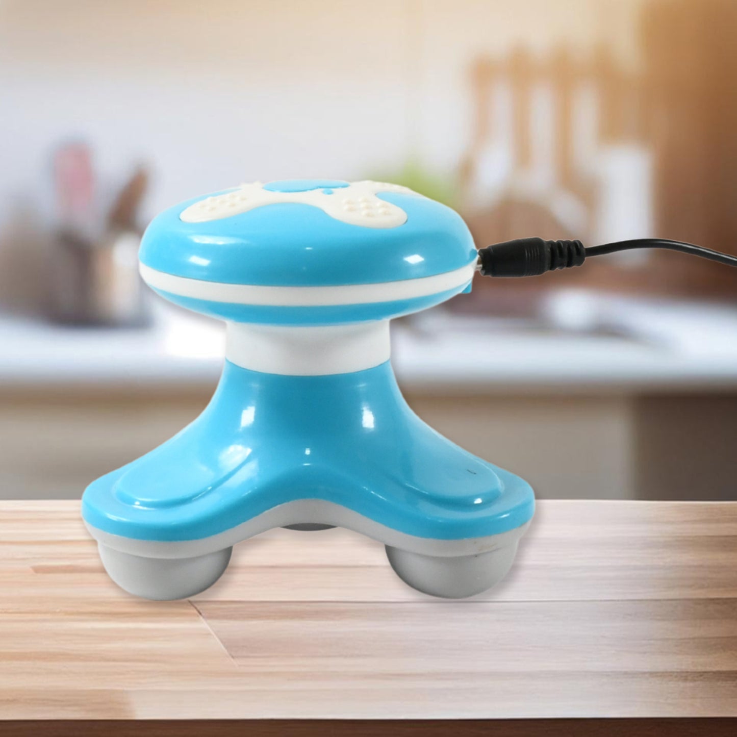 Wukusy multifunctional mini triangle electric USB massager for fatigue relief, compact health care device with automatic switch.