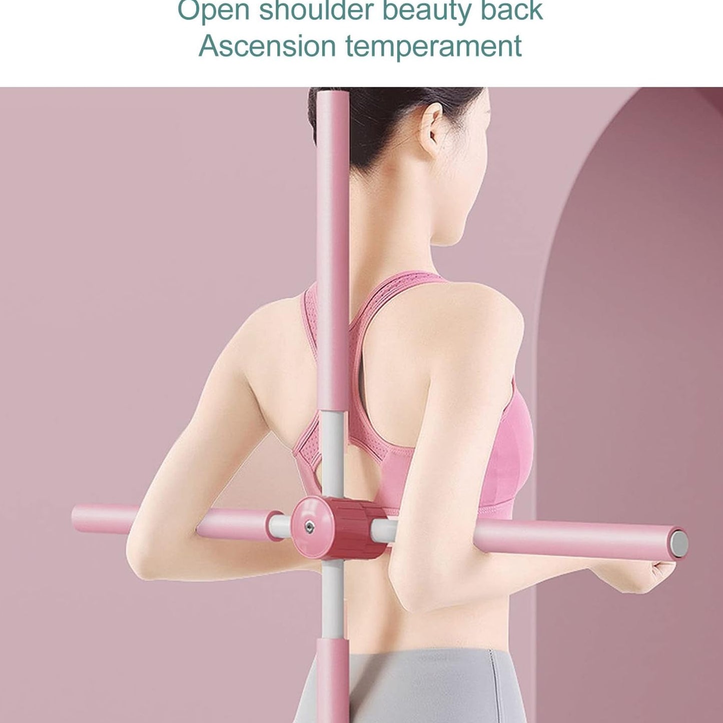 Wukusy posture stretching stick for yoga, with adjustable design for humpback correction, open shoulder, and posture pain relief.
