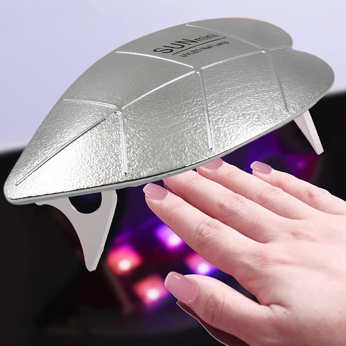 Wukusy Mini Nail Lamp with 6W LED UV light, USB cable, ideal for gel nail polish and nail art at home or salon use.