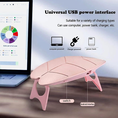 Wukusy Mini Nail Lamp with 6W UV LED, USB cable, ideal for gel nail polish and nail art, suitable for home or salon use.