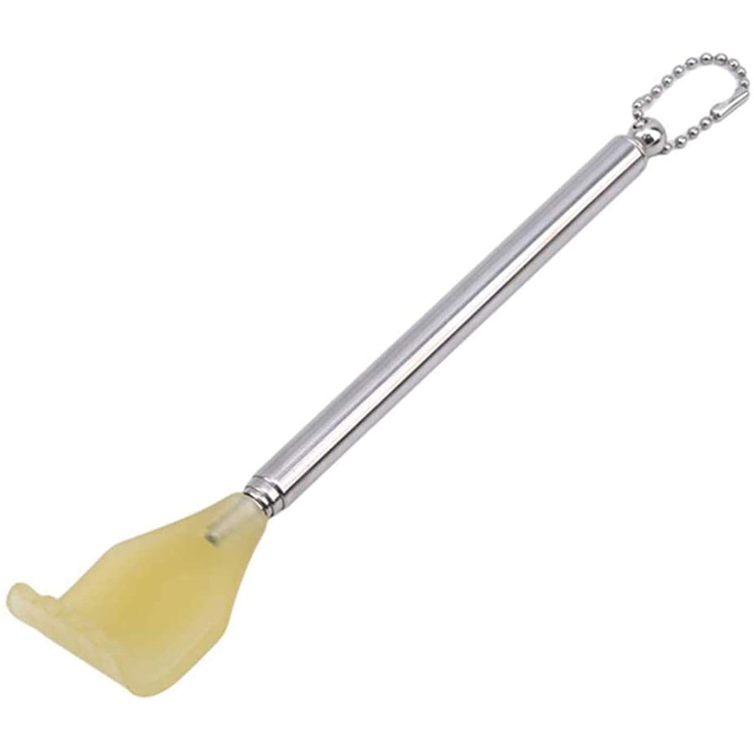 Wukusy retractable metal back scratcher with telescoping adjustable handle, portable health care massage tool, 43cm length.