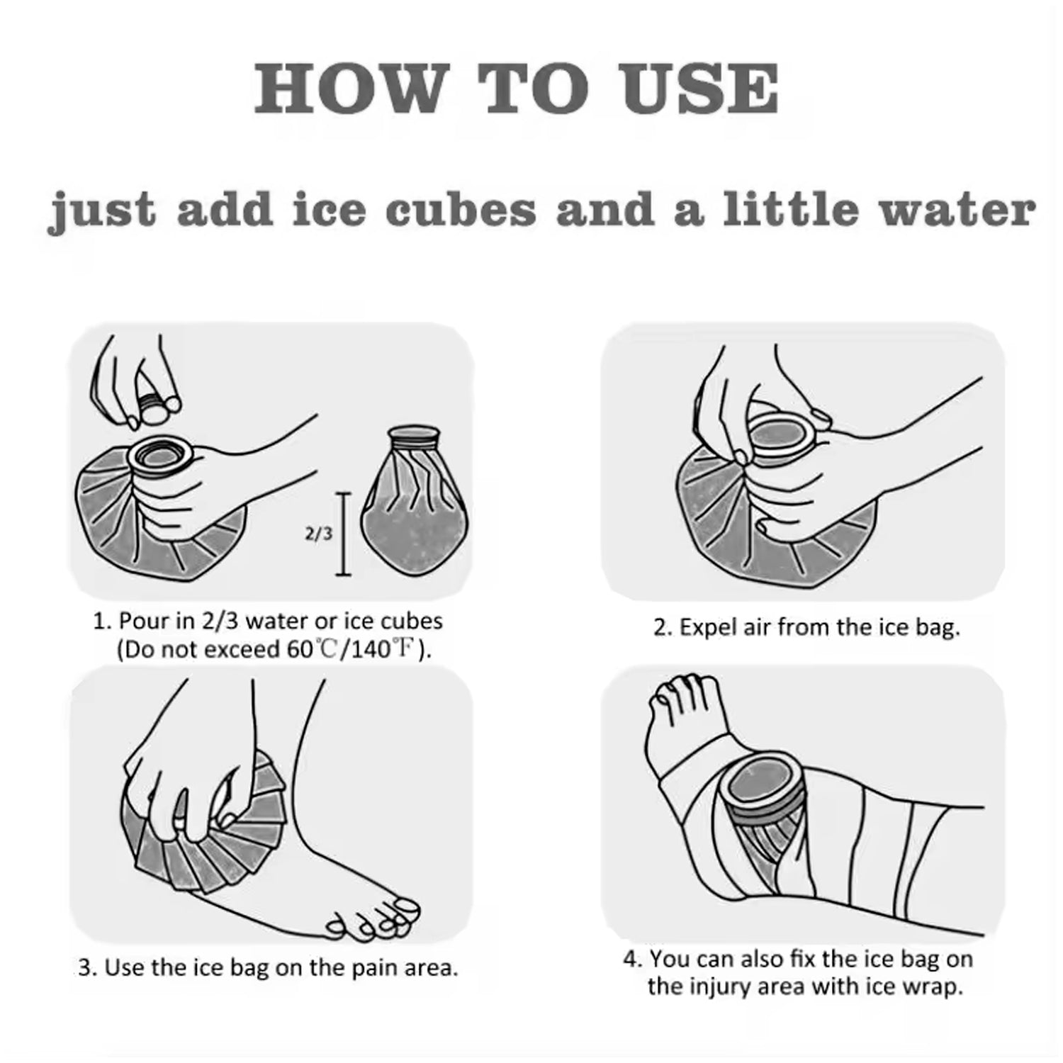 Wukusy Painreliever Ice Bag for joint pain relief, 16cm, with a soft, flexible design for soothing body joint discomfort.