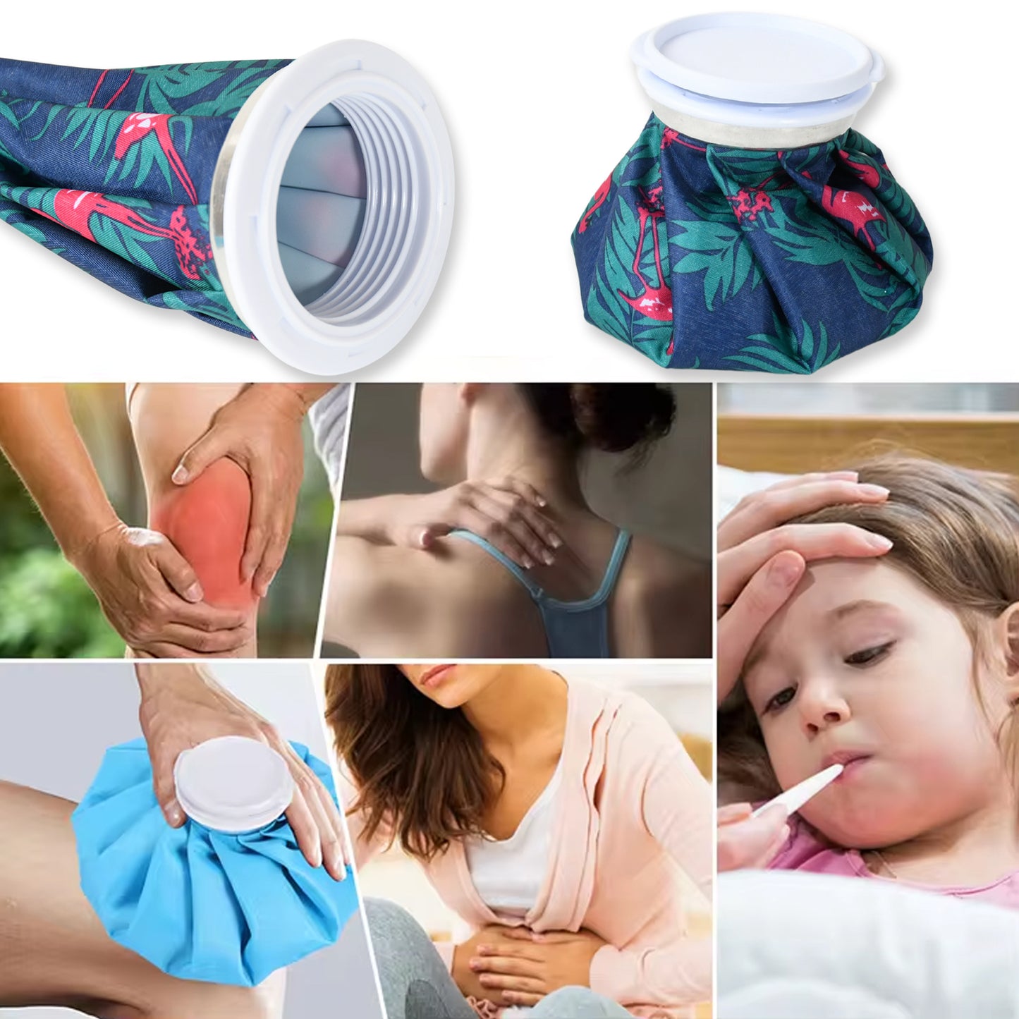 Wukusy Painreliever Ice Bag for joint pain relief, 16cm, soft fabric exterior and gel interior for soothing cold therapy.