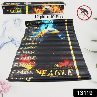 Wukusy Mosquito Agarbatti sticks in a box with 12 packets, 120 incense sticks for mosquito repellent and health care use.