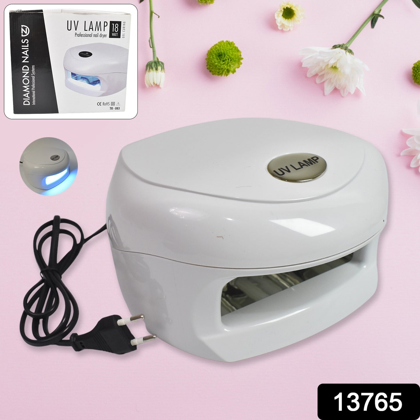 Wukusy 18W LED UV nail dryer lamp for curing gel nail polish, compact nail polish curing lamp for healthy, quick nail drying.