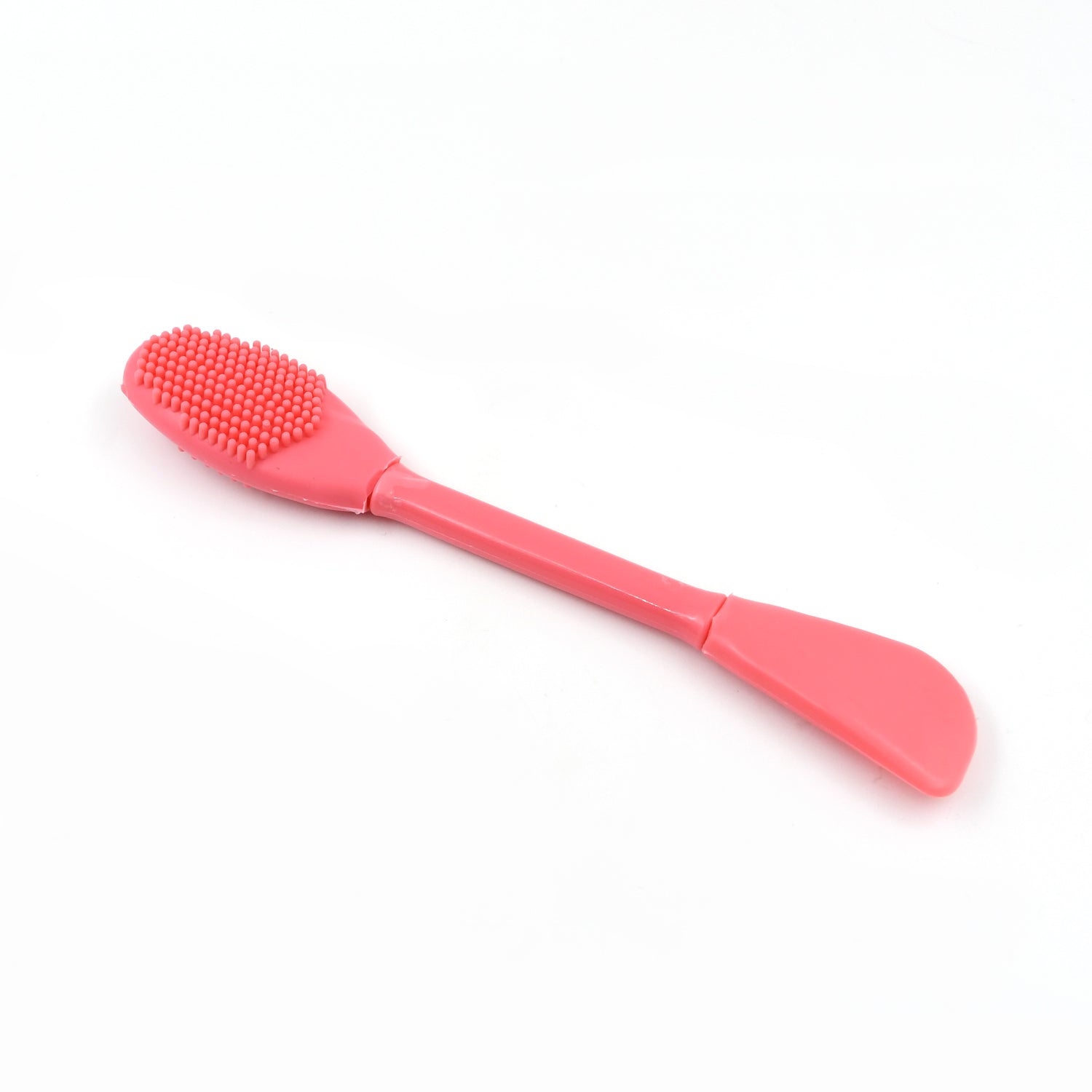 Wukusy 2-in-1 double-headed silicone face mask brush for applying skincare masks, with soft silicone bristles and ergonomic handle.