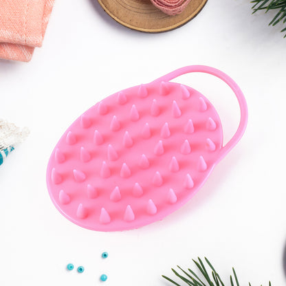 Wukusy 2-in-1 silicone soft bristle bath brush for gentle skin cleansing and exfoliation in health care routine