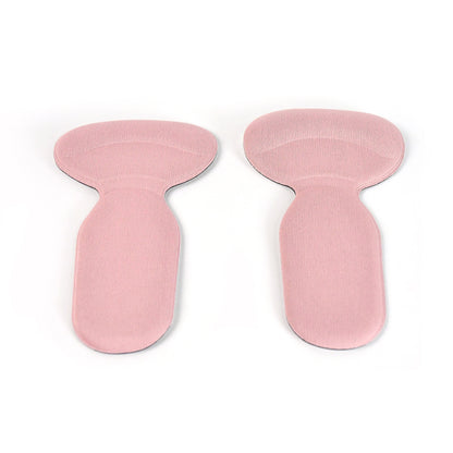 Wukusy 2-in-1 T-shaped silicone self-adhesive shoe heel pads insoles, pair, designed for comfort and heel support.