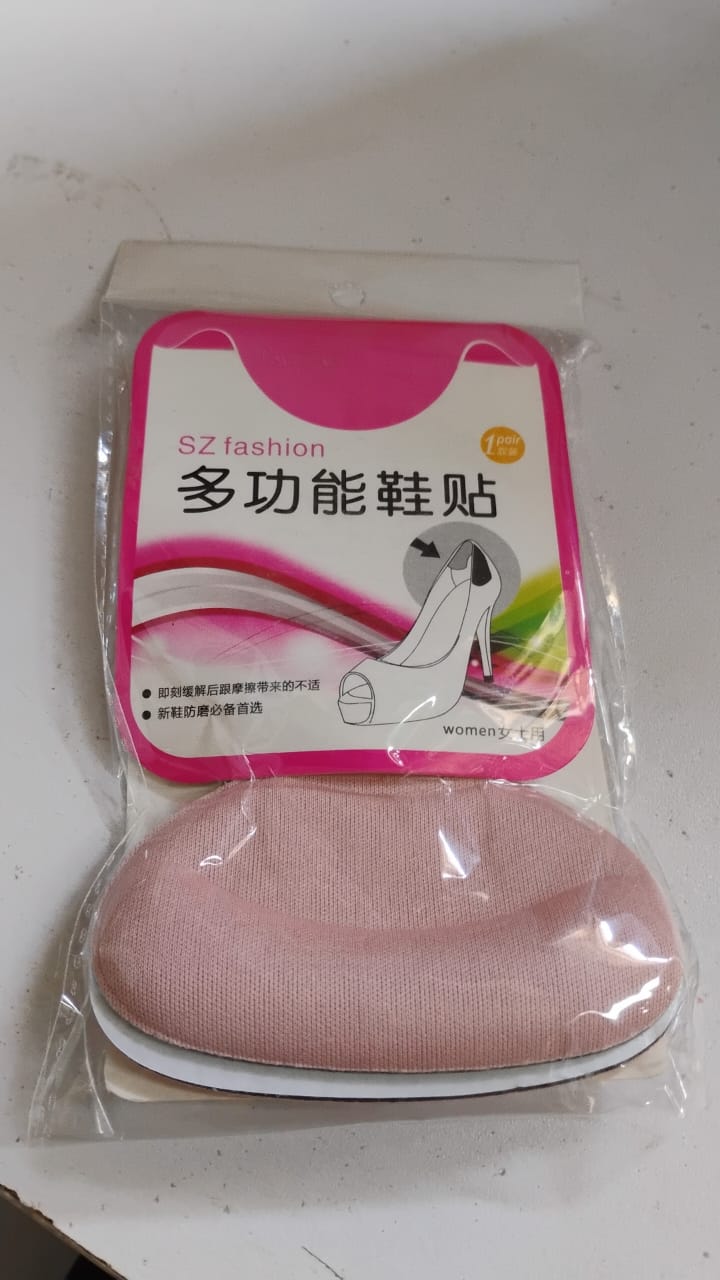 Pair of Wukusy 2-in-1 T-shaped silicone self-adhesive shoe heel pads insoles for added comfort and support.
