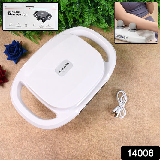 Wukusy health care massage gun with four interchangeable heads for pain relief and muscle relaxation.