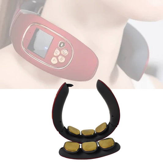 Wukusy 6-heads smart electric neck and back pulse massager, wireless health care device, showing the device with adjustable heads and controls