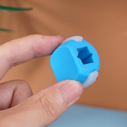 Wukusy blue jaw exerciser for health care, used to enhance jawline definition and achieve a sharp, chiselled look.