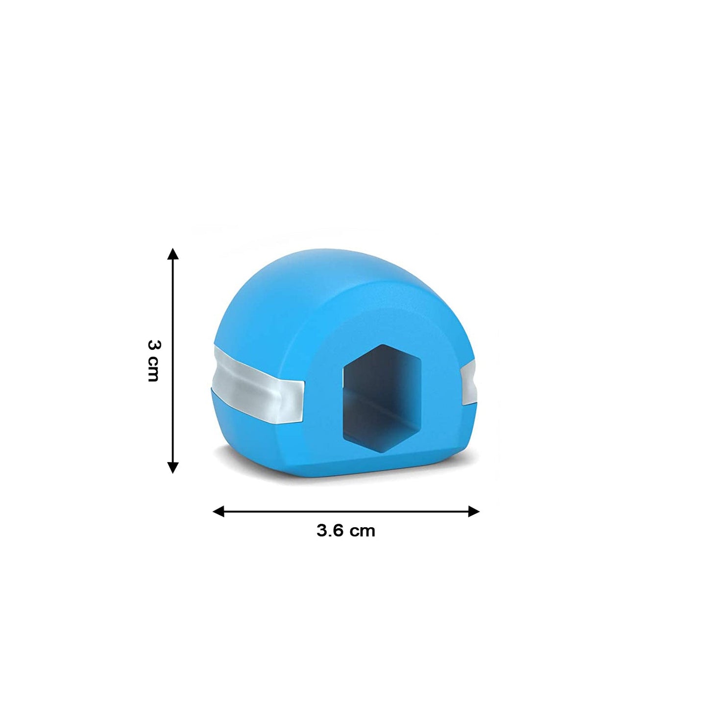 Blue Wukusy jaw exerciser for health care to help achieve a sharp, chiseled jawline easily and quickly.