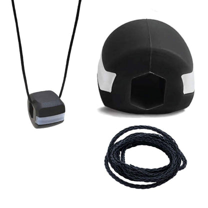 Black Wukusy 6101v Cn jaw exerciser for enhancing a sharp, chiselled jawline with easy, fast use in health care.