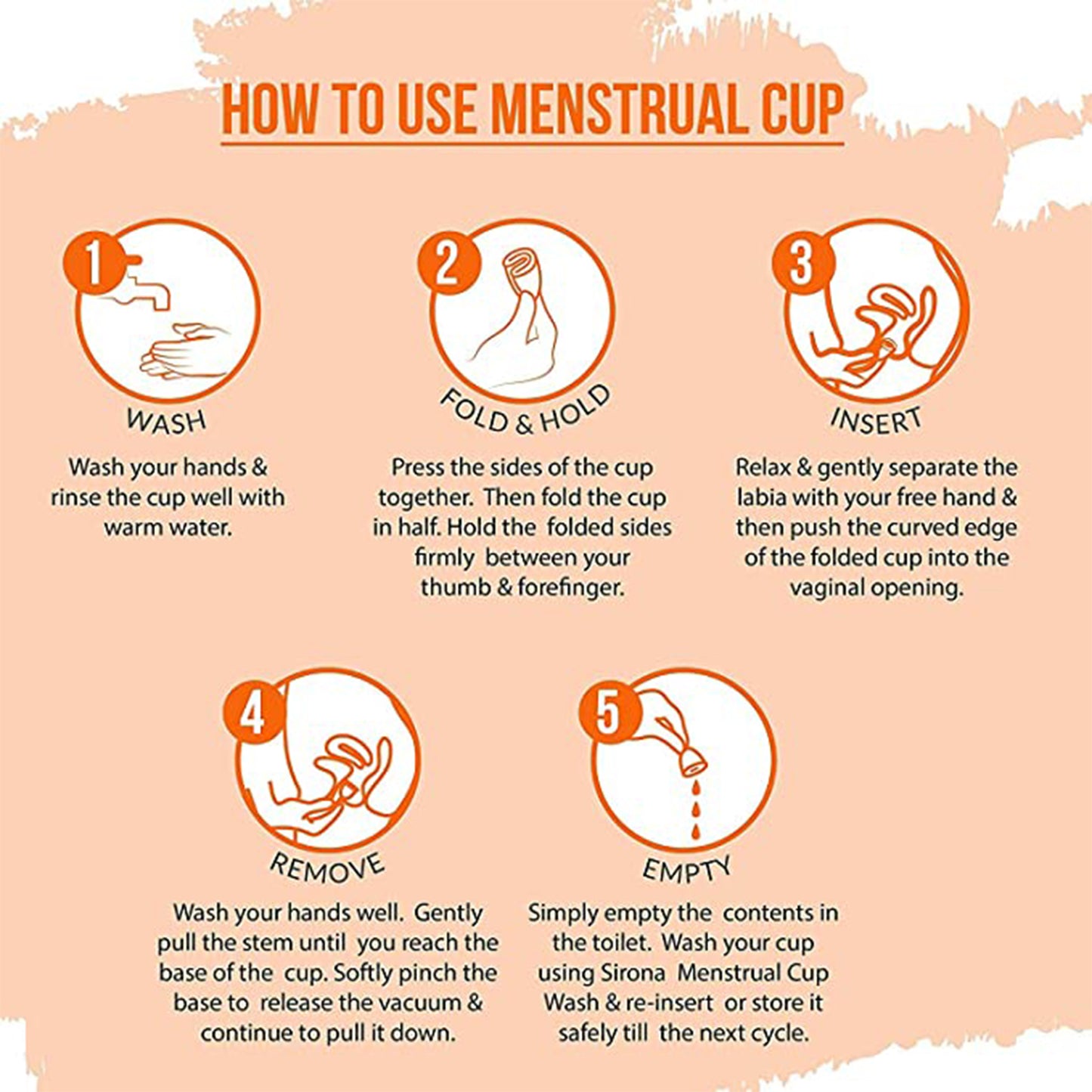 Wukusy reusable menstrual cup for women and girls, soft silicone health care product for menstrual cycle protection.