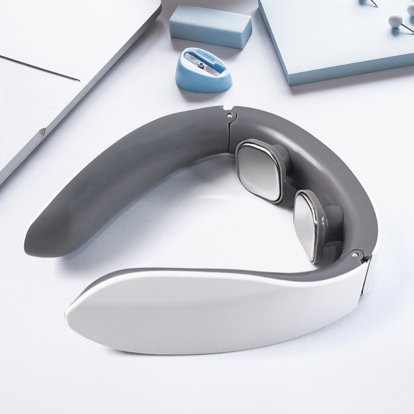 Wukusy electric neck massager for deep tissue pain relief, targeting cervical vertebra area with adjustable heat and massage functions
