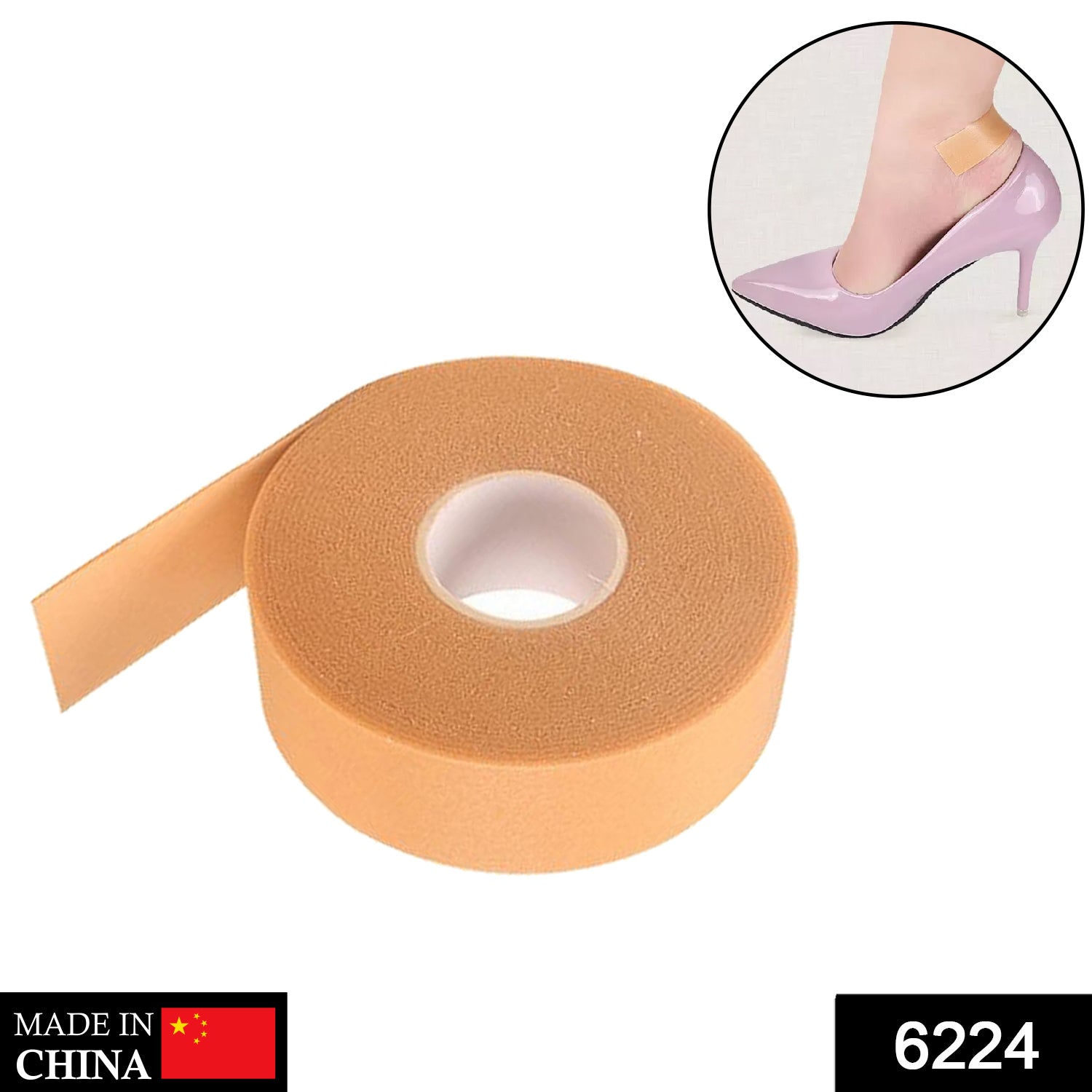 Wukusy anti-wear foam cotton heel sticker tape patch for blister protection, waterproof first aid blister pad for foot care and pedicure.