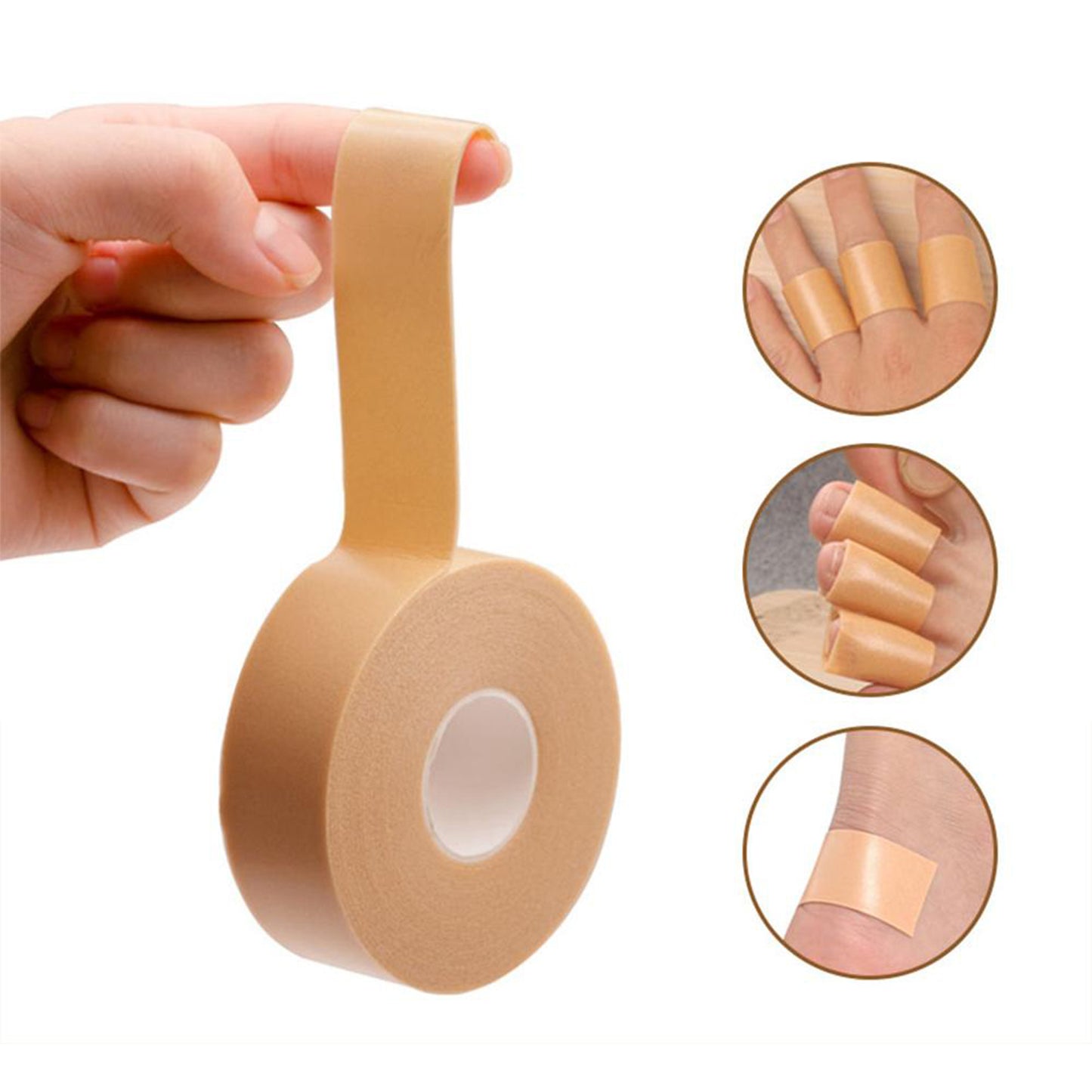 Wukusy anti-wear foam cotton heel sticker tape patch for blister protection, waterproof first aid blister pedicure foot care insole
