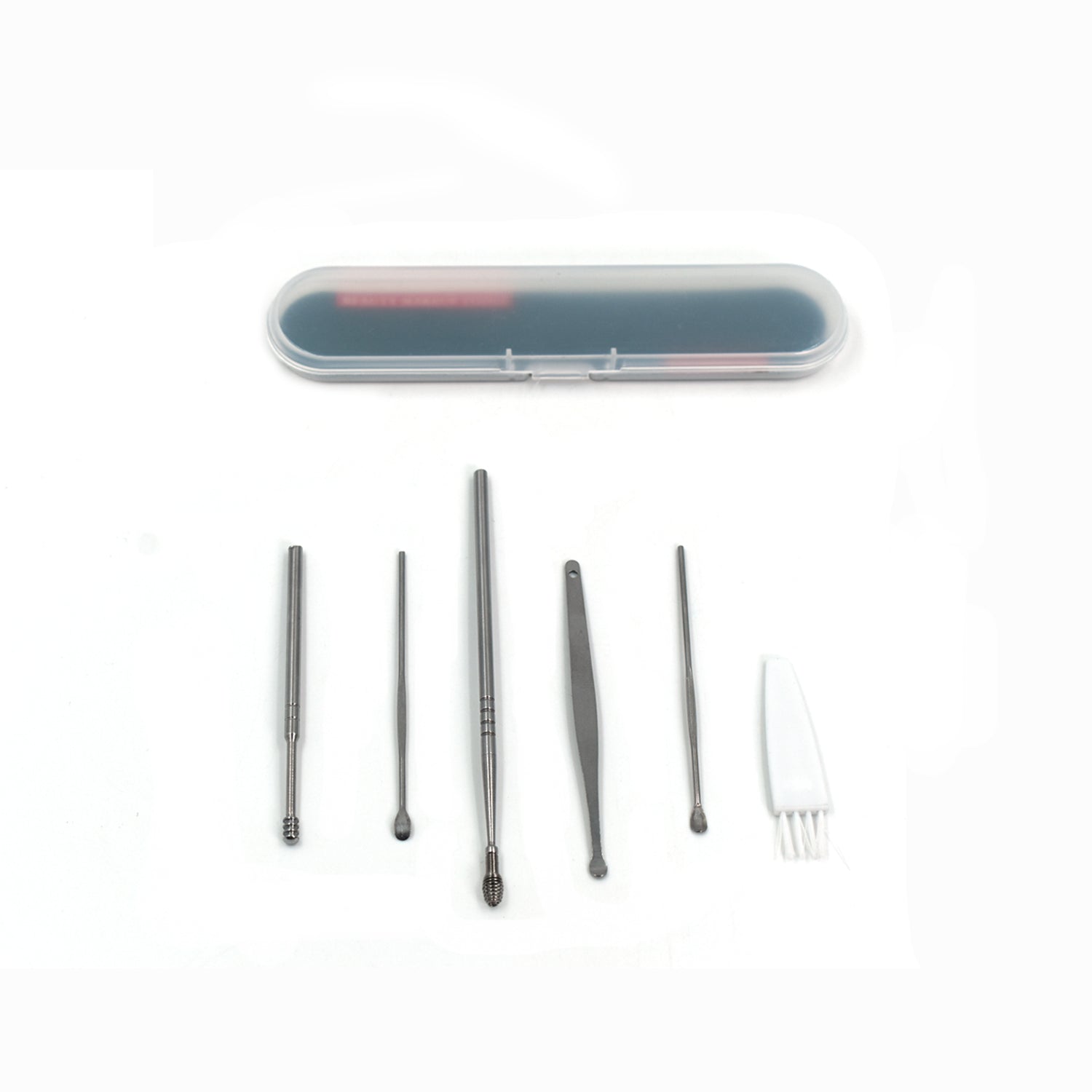 Wukusy 6-piece earwax removal kit with ear curette and cleansing tools for safe ear hygiene and wax removal.