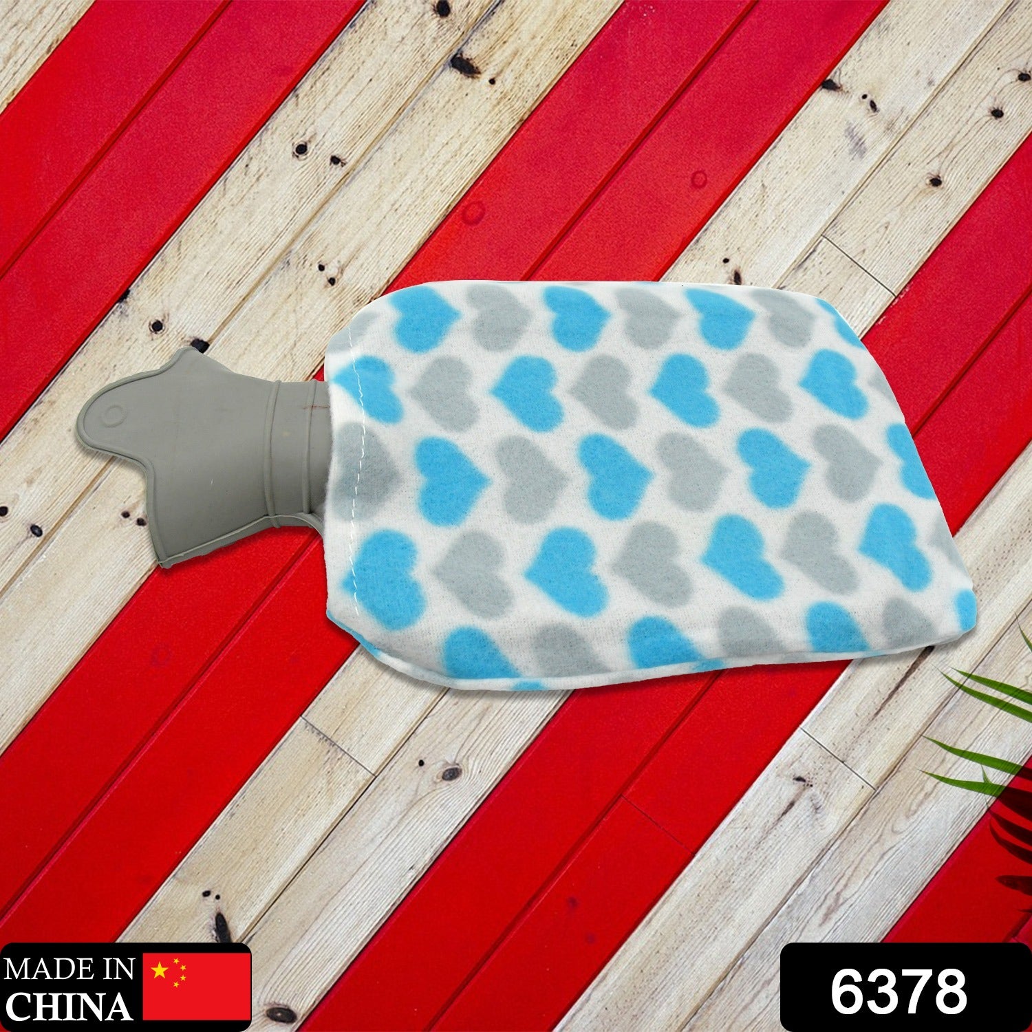 Wukusy hot water bag with cover for pain relief, neck, shoulder, hand, foot warmer, menstrual cramps, hot and cold therapy, leak-proof.