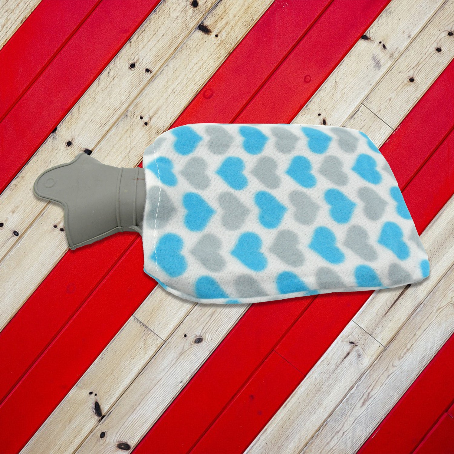 Wukusy hot water bag with cover for pain relief, neck, shoulder, hand, feet warmer, menstrual cramps, hot and cold therapy, leak-proof.