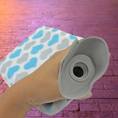 Wukusy hot water bag with cover for pain relief, neck and shoulder warmers, menstrual cramps, hot and cold therapy, leak-proof design.