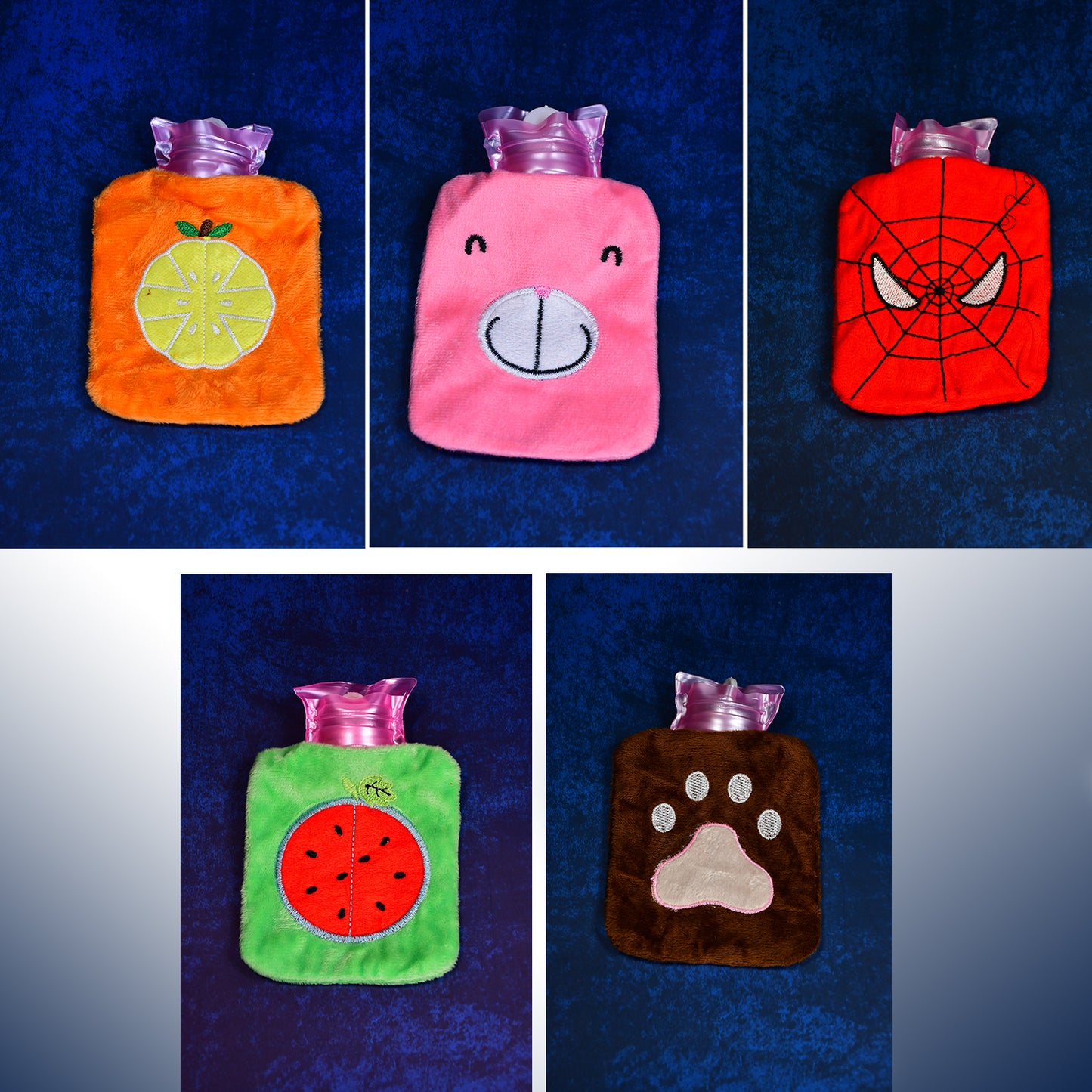Wukusy 6501 Mini Hot Water Bag for pain relief with colorful mix design, health care comfort and soothing warmth.