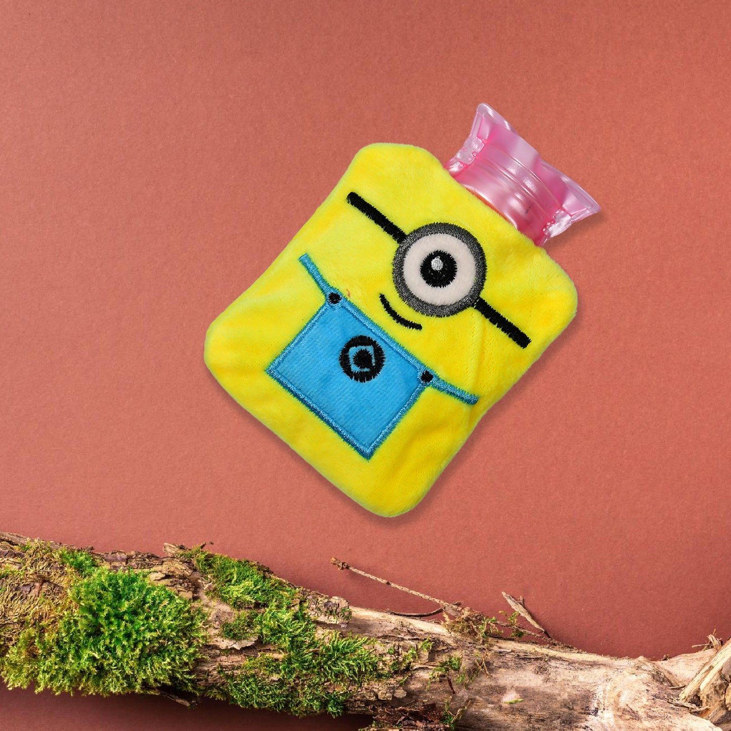 Wukusy 6506 Minions small hot water bag with cover for pain relief, neck, shoulder, hand, feet warmer, menstrual cramps, health care