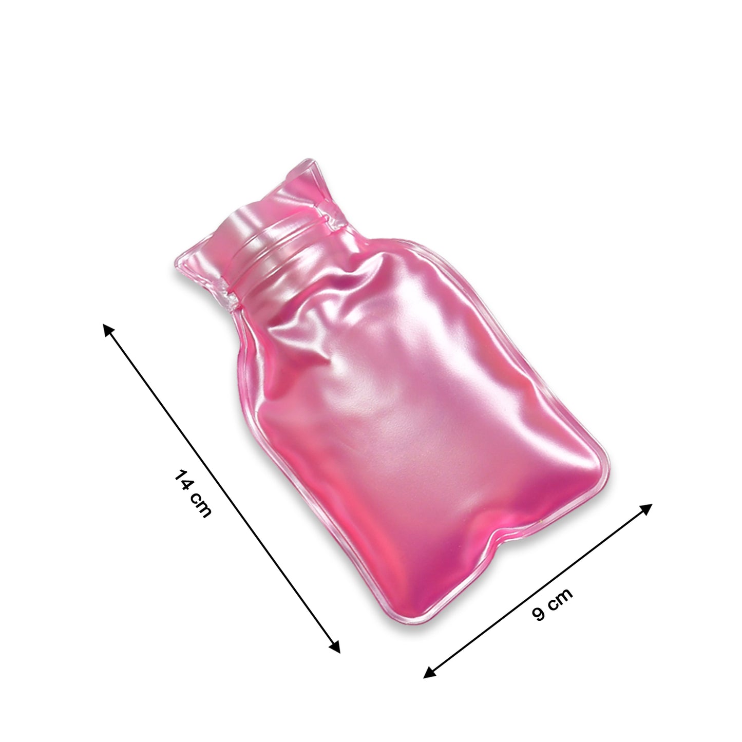 Pink Wukusy small hot water bag with cover for pain relief, neck and shoulder warmers, and menstrual cramps.