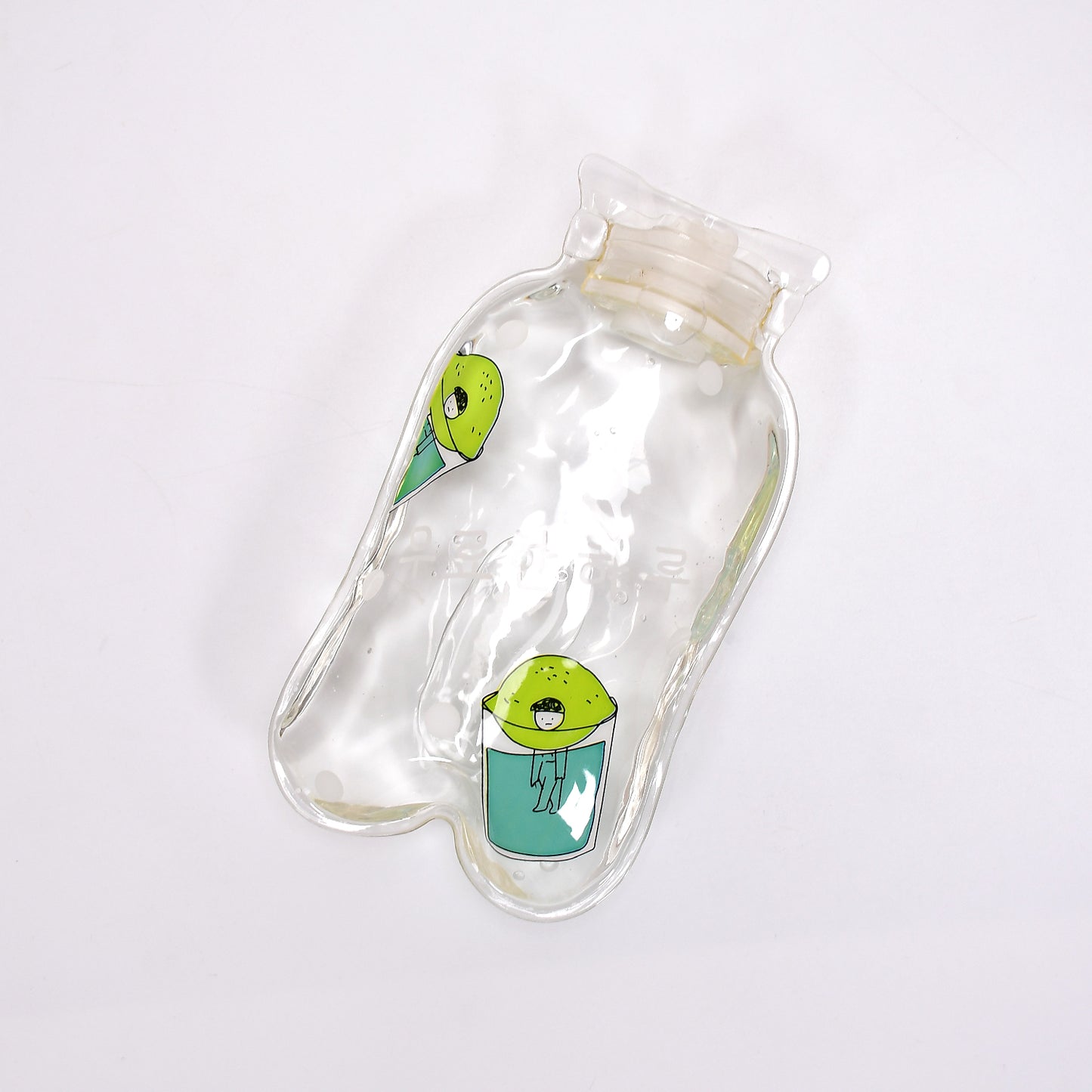 Wukusy transparent multi-design small hot water bag with cover for pain relief, neck, shoulder, hand, foot warmth, and menstrual cramps.