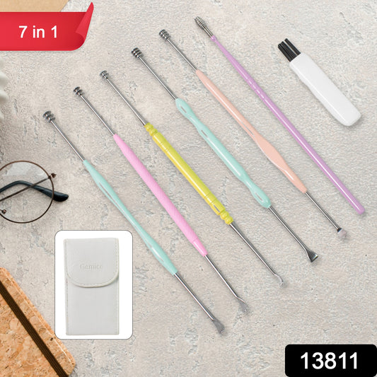 Wukusy 7-piece earwax removal kit with ear cleansing tools, including ear picks and cleaning tools for safe ear hygiene.